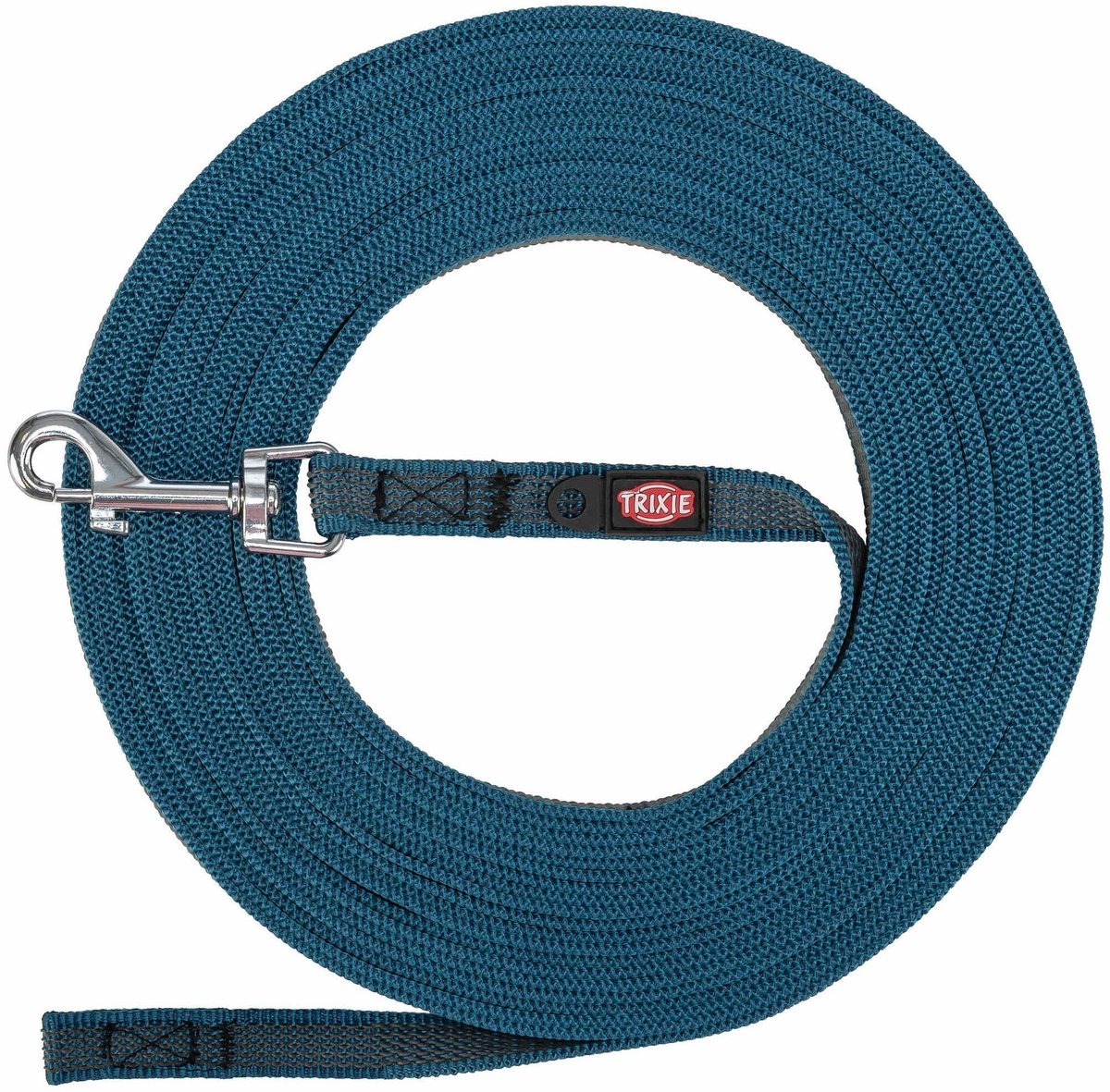 Trixie hondenriem slaaplijn met rubber antislip petrol blauw