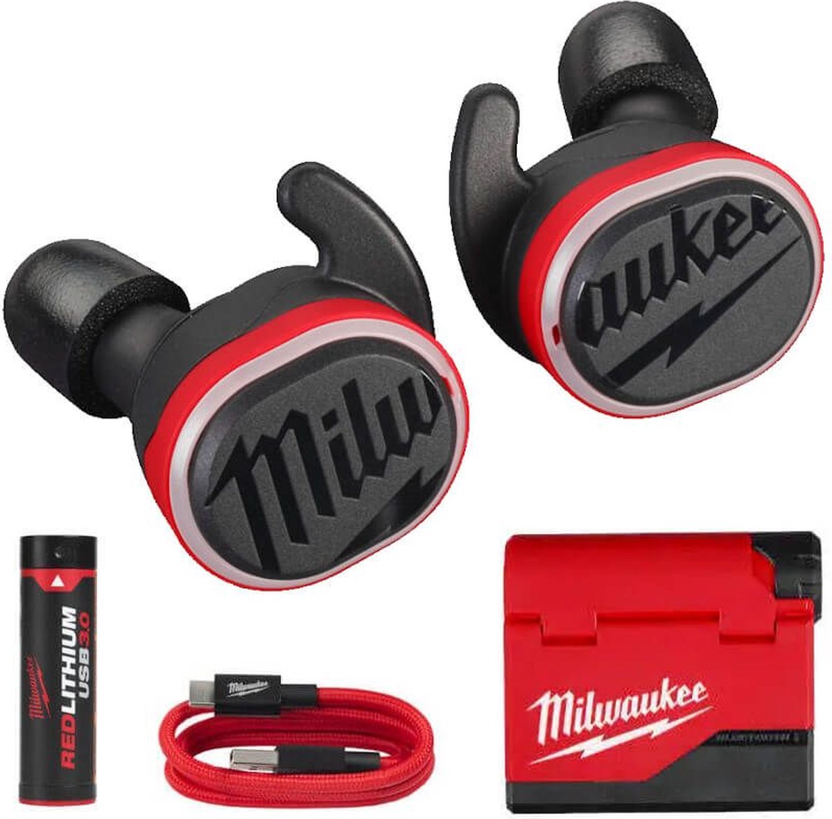 Milwaukee l4 rlepb-301 gehoorbescherming met bluetooth® - inear koptelefoon oortjes met gehoorbescherming 4933478750
