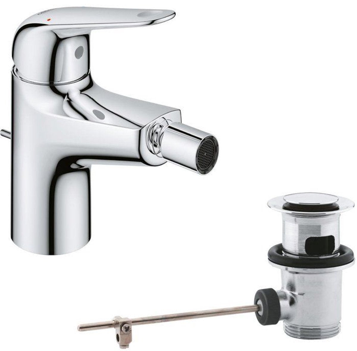 Grohe swift - bidetkraan met afvoergarnituur, chroom 24332001