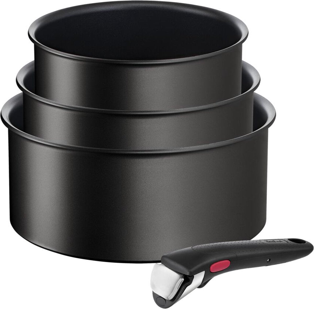 Tefal ingenio unlimited - pannenset - 4-delig - inductie - stapelbaar - afneembare handgreep - ruimtebesparend