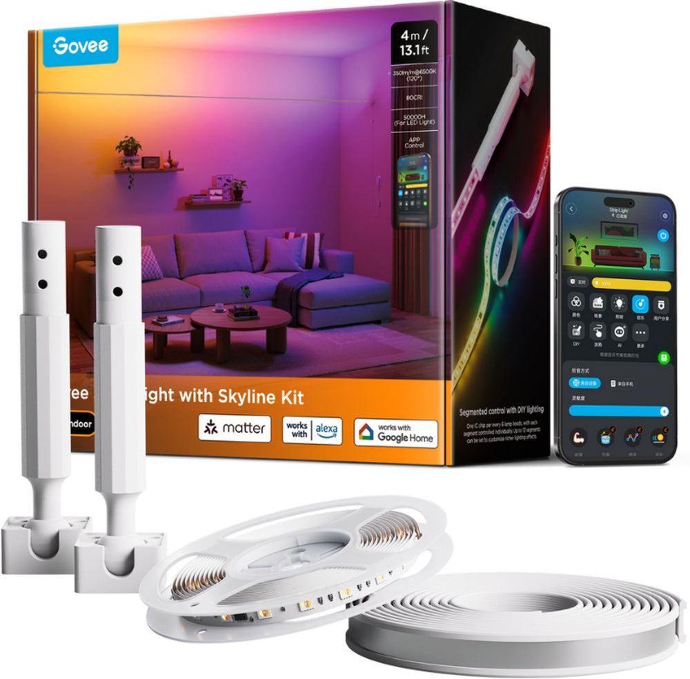 Govee skyline ledstrip 4m matter rgbicww - wall wash