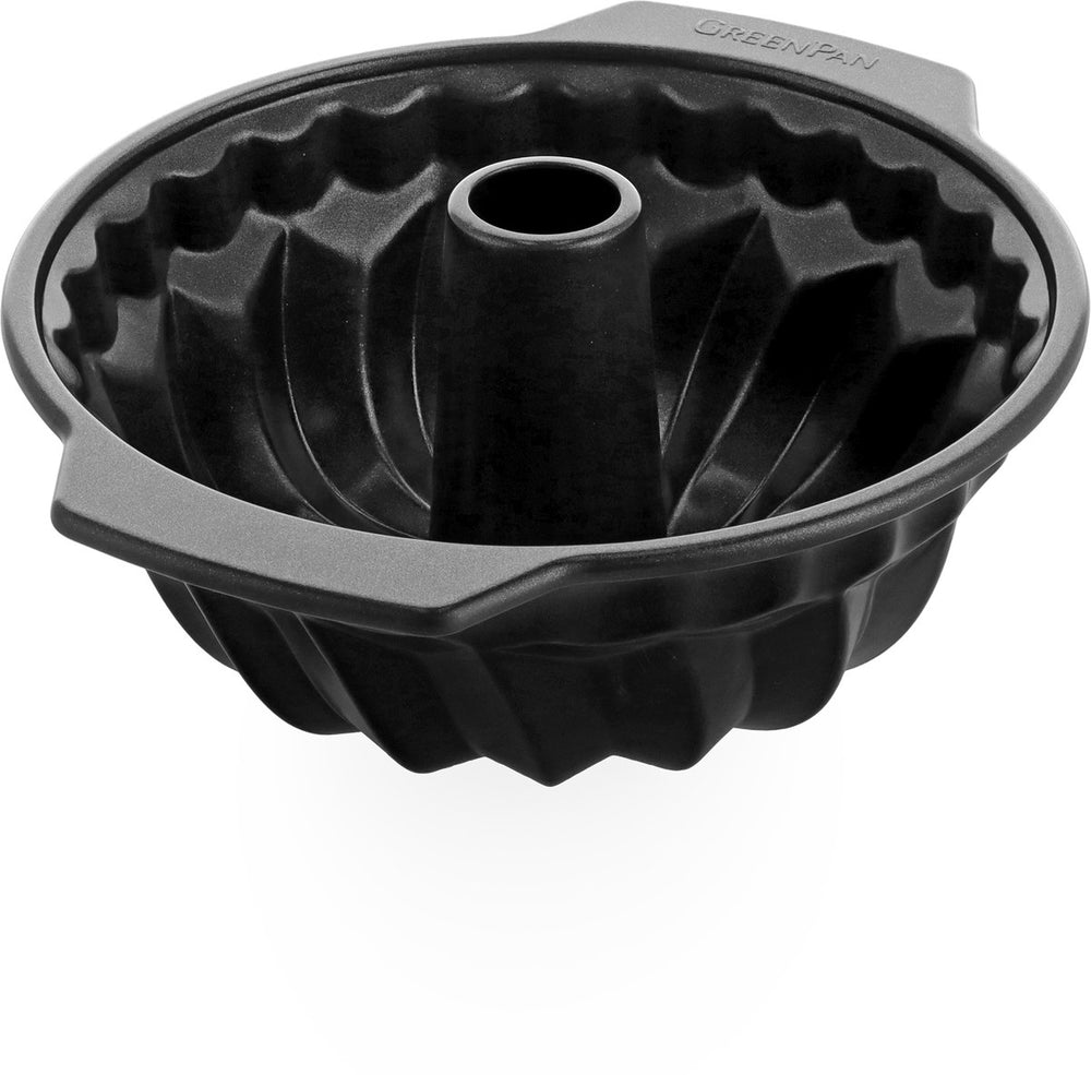Greenpan bistro tulbandvorm - 24cm - pfas-vrije antikleeflaag - keramische bakvorm - ovenbestendig tot 230°c - rond - zwart