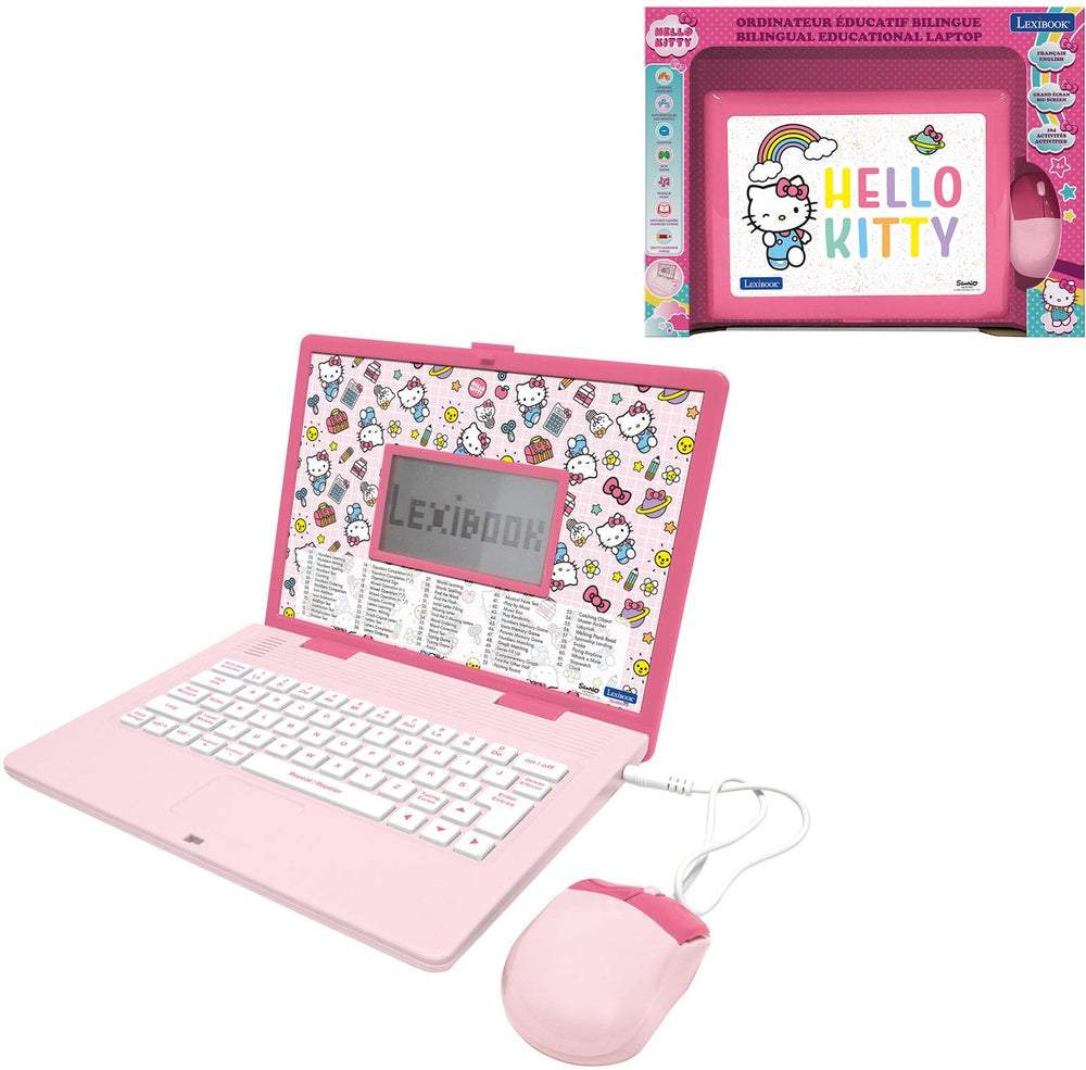 Lexibook hello kitty stitch tweetalige educatieve laptop – 124 activiteiten in het engels en frans