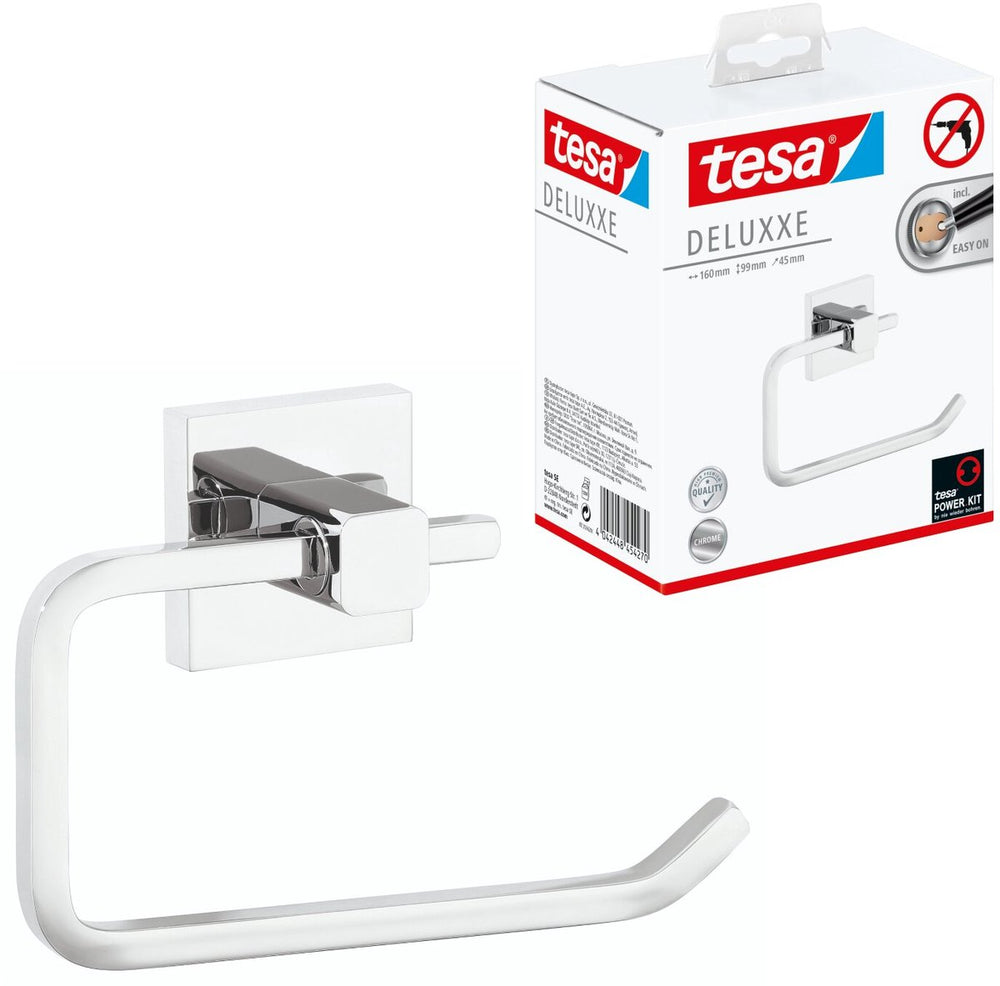 Tesa ® deluxxe toiletrolhouder, verchroomd, modern design