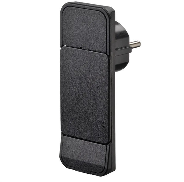 Bachmann cee 7 7 geaarde stroomstekker | haaks (plat) met hendel | zwart