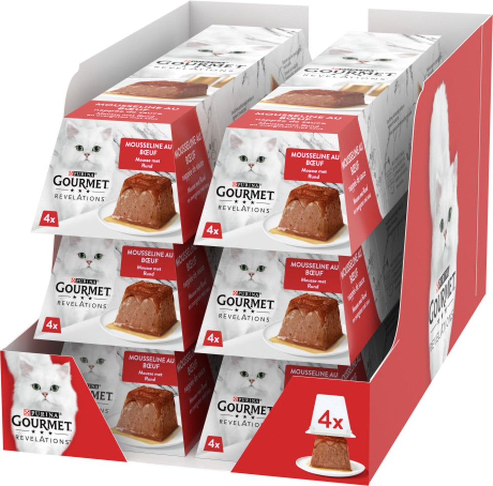 Gourmet revelations mousse - kattenvoer natvoer - rund - 24 x 57 g