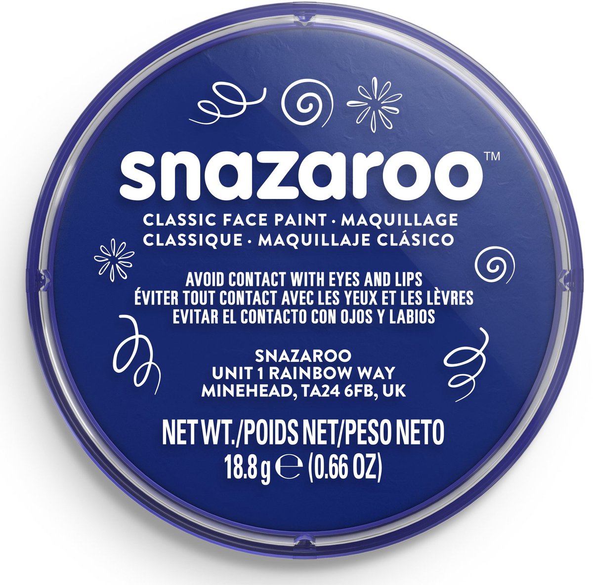Snazaroo 1118333 - dark blue - 18ml aqua schmink kinderschmink voor kinderen en volwassenen