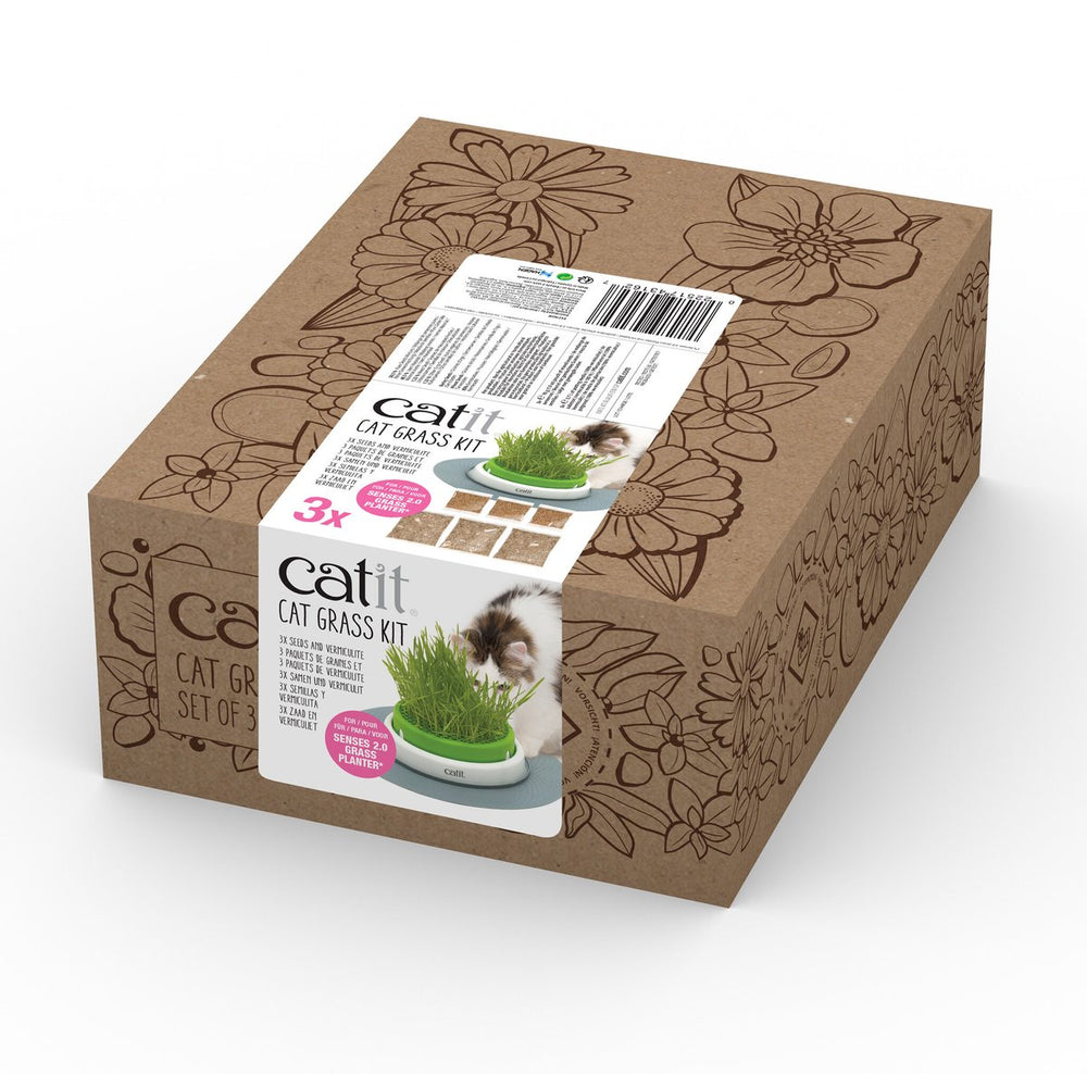 Catit senses 2.0 grass kit - kattengras navuling - 3 zakjes