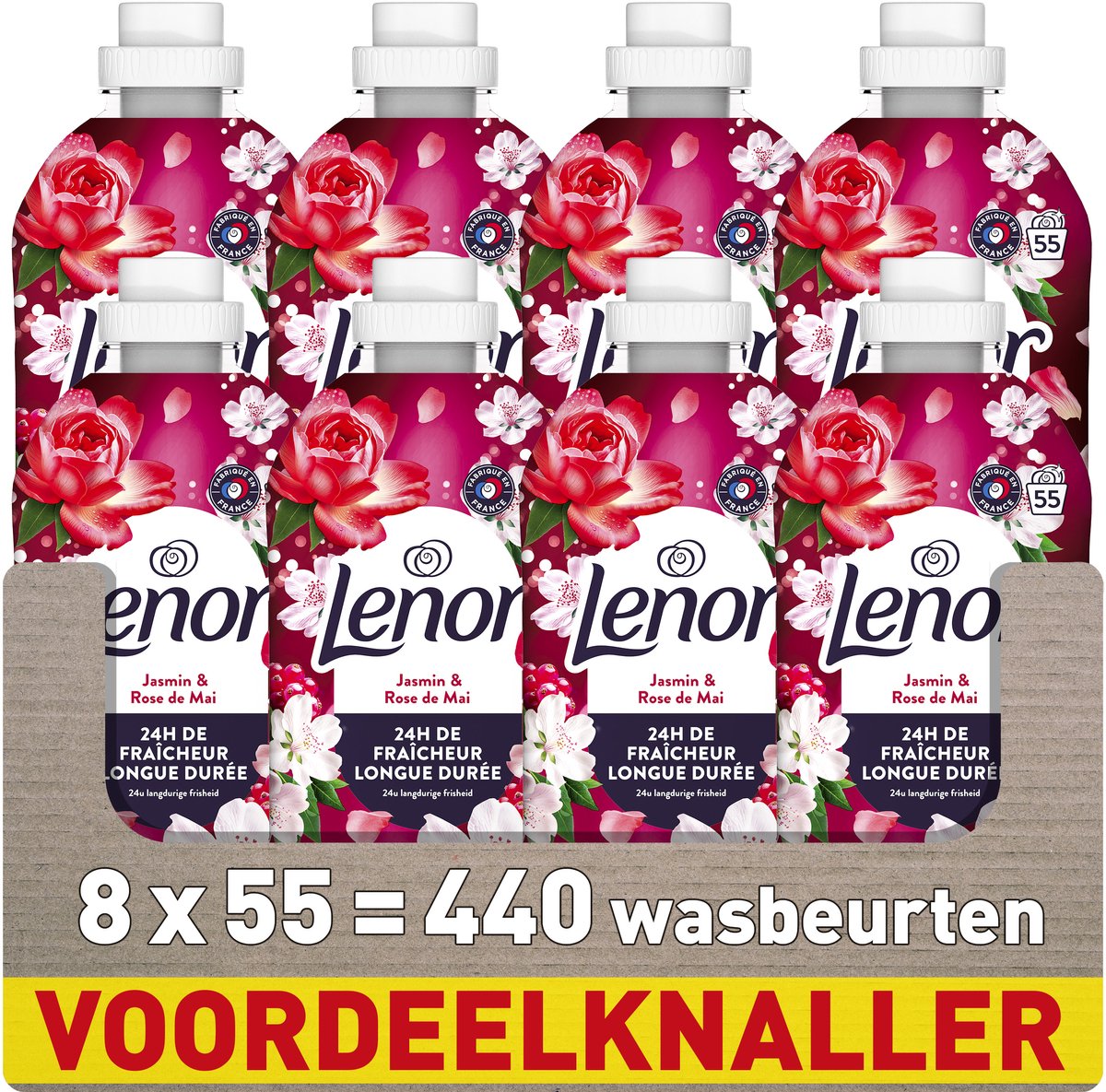 Lenor wasverzachter - jasmijn rose de mai - 8 x 55 wasbeurten