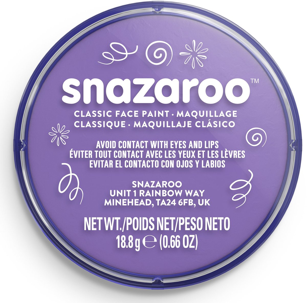 Snazaroo 1118877 - lilac - 18ml aqua schmink kinderschmink voor kinderen en volwassenen