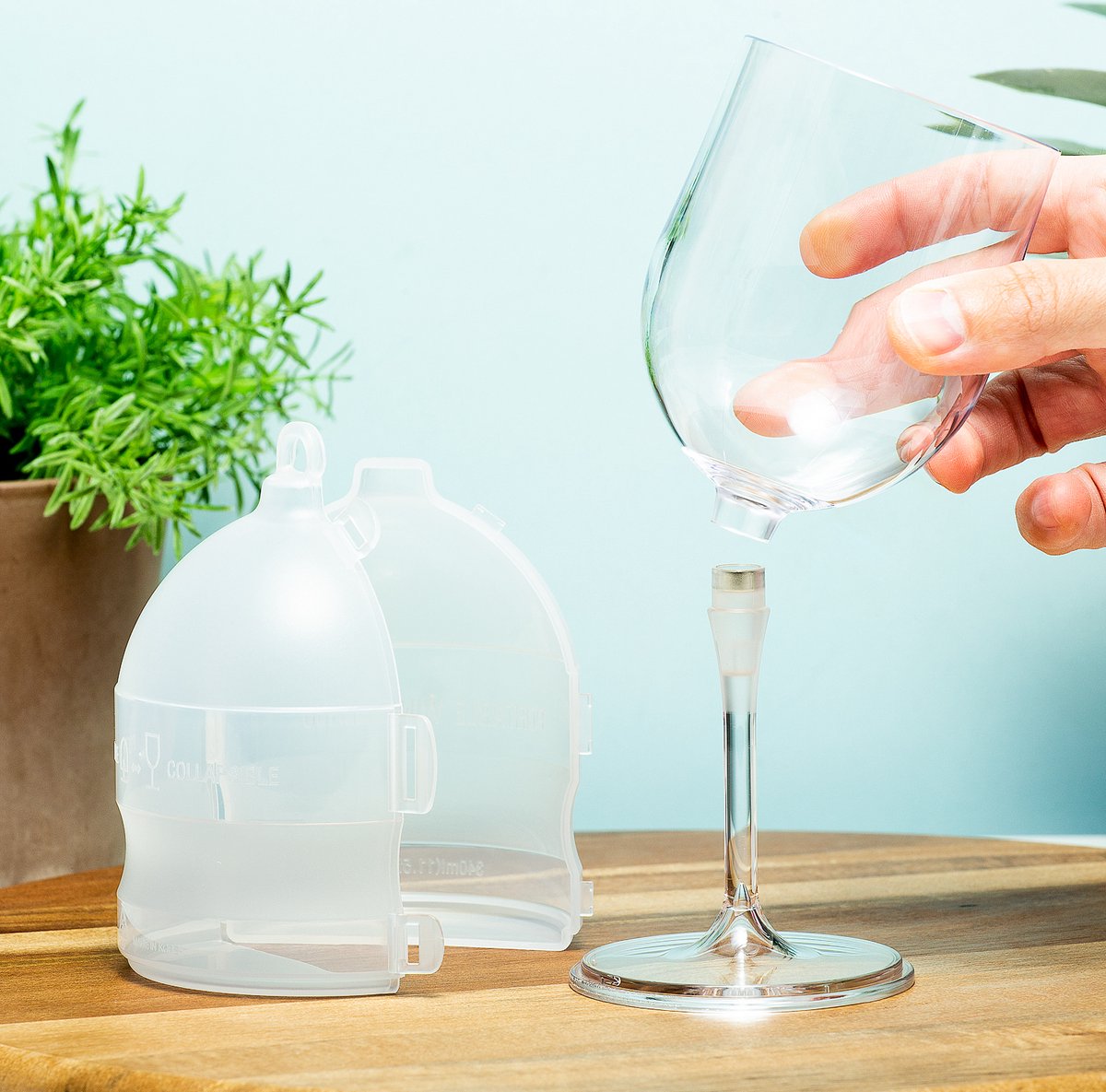Winkee wine glass to go | compact wine glass for any occasion | camping wine glasses with box | wine cup | magnetic camping glass festival accessories | gift for wine lovers | high quality