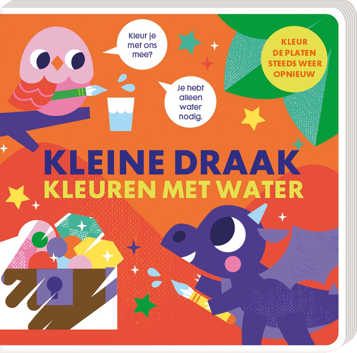 Imagebooks kleuren met water, kleine draak. 3+