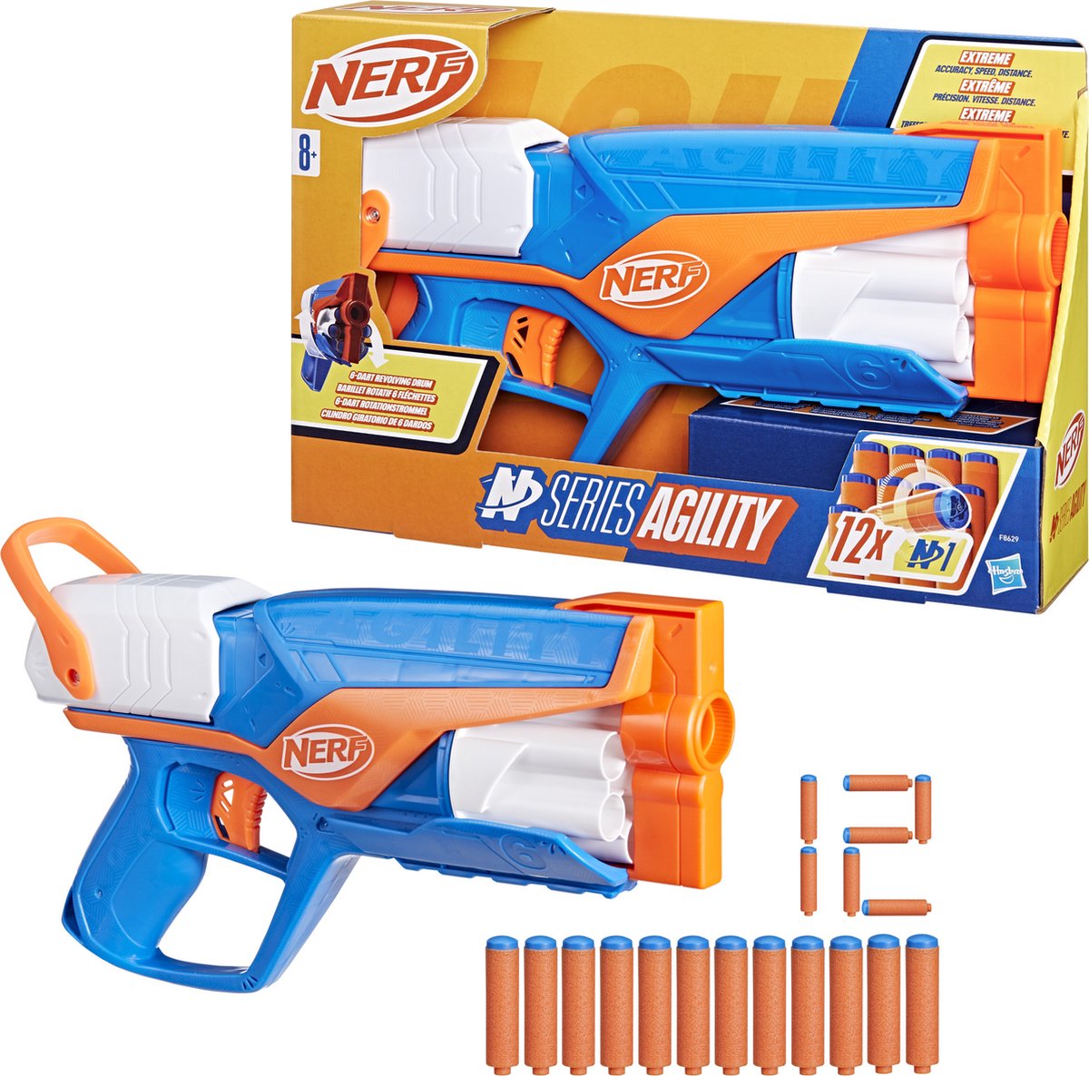 Nerf n series agility - speelgoedblaster - inclusief 12 officiële n1 darts