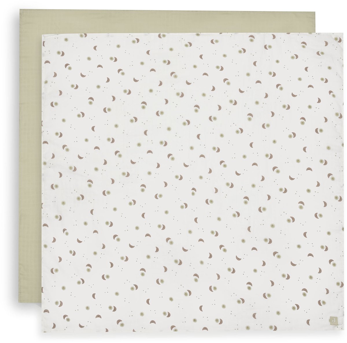 Jollein hydrofiele doek large - 115x115cm - over the moon - 2 stuks