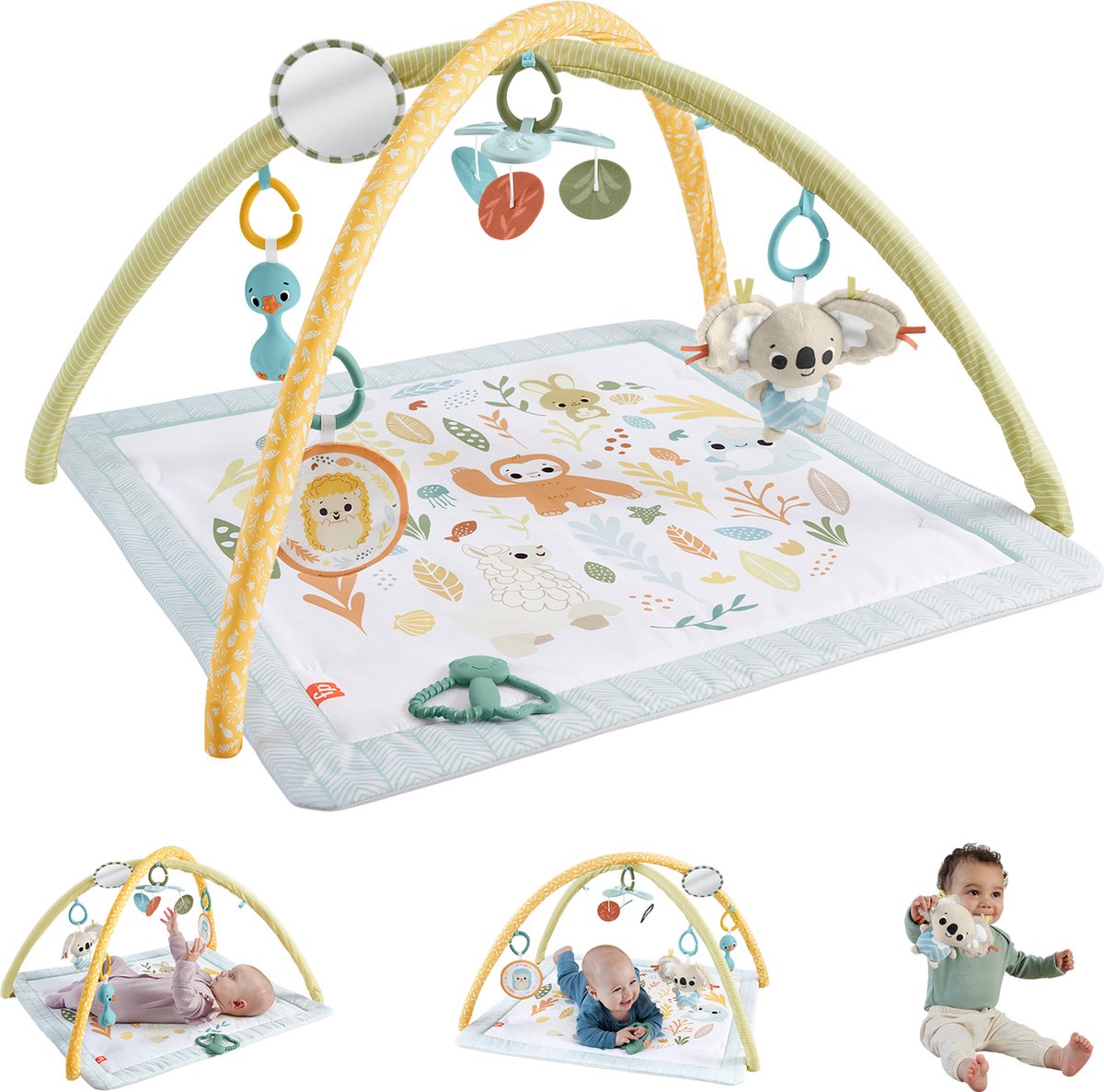 Fisher-price simply senses gym voor baby's - babygym - met speelspeelkleed