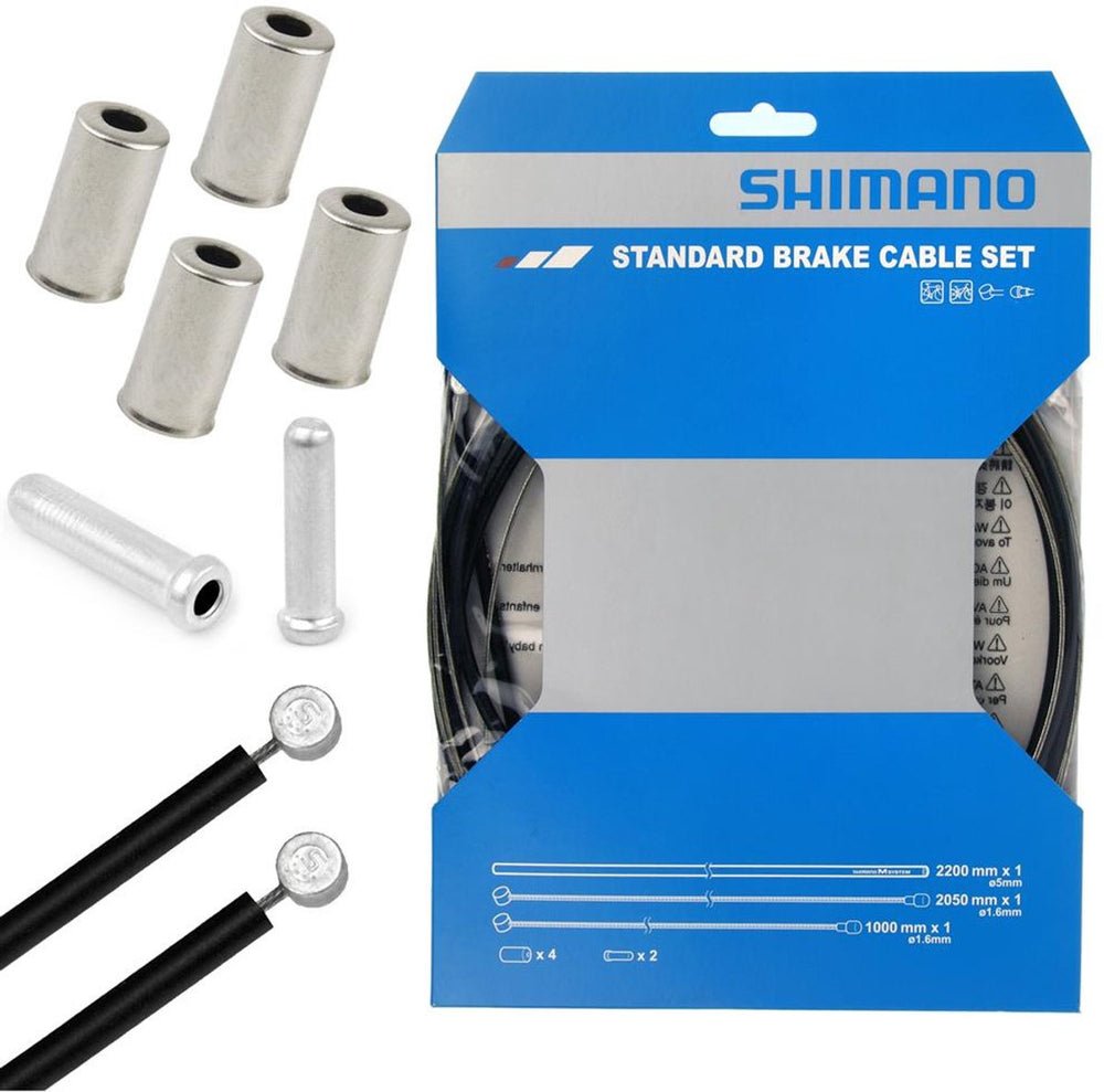 Shimano - remkabelset - roestvrijstaal - mtb race - zwart