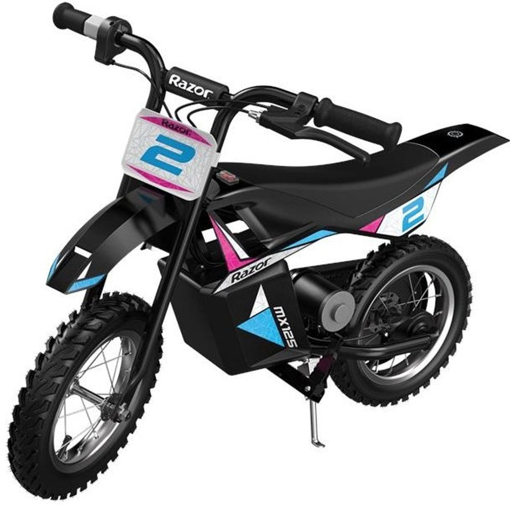 Razor dirt rocket mx125 - elektrische kindermotor - zwart - lithium accu - 100w motor - tot 50 kg - vanaf 7 jaar