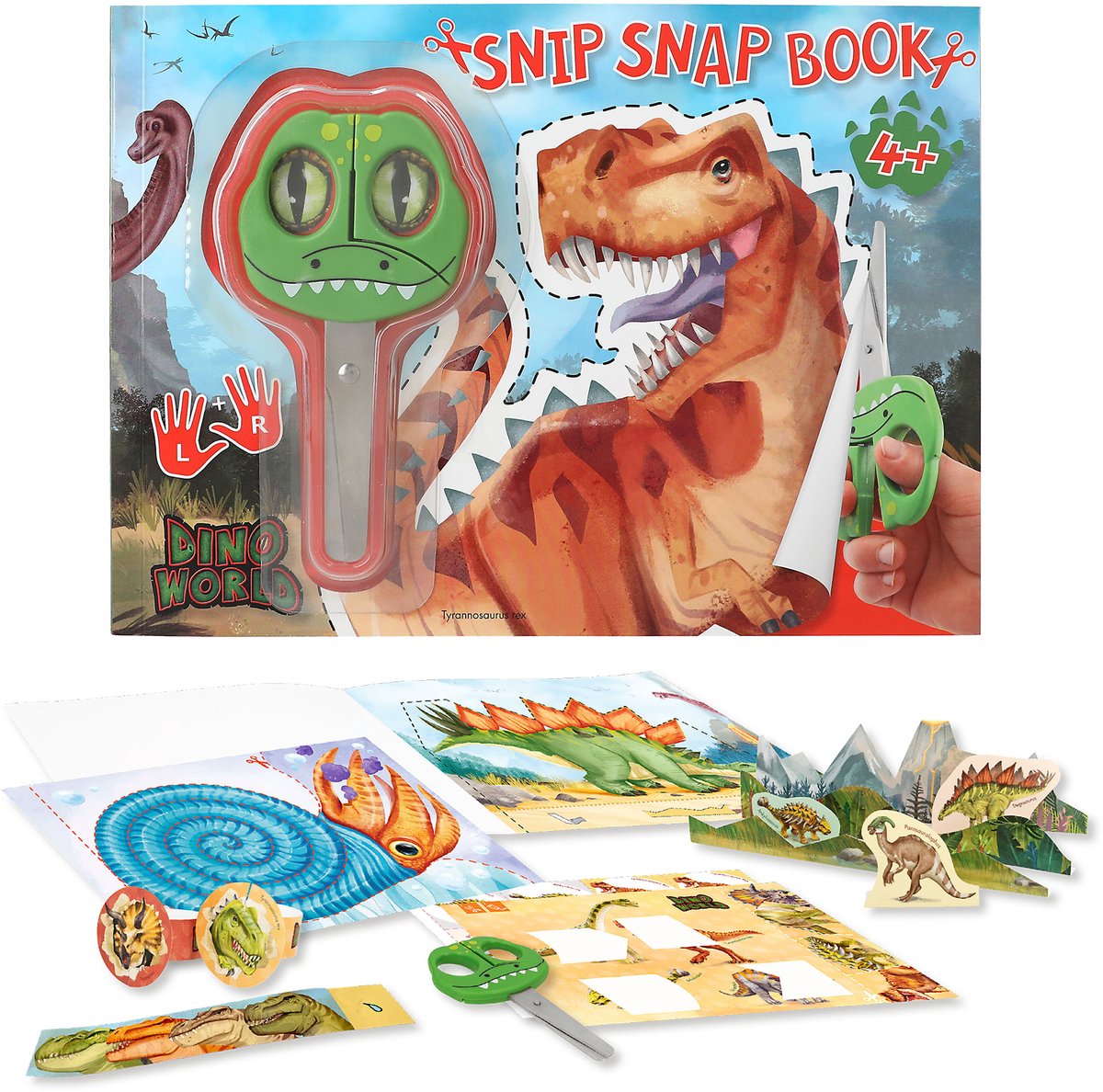 Depesche - dino world snip snap book - knutselboek