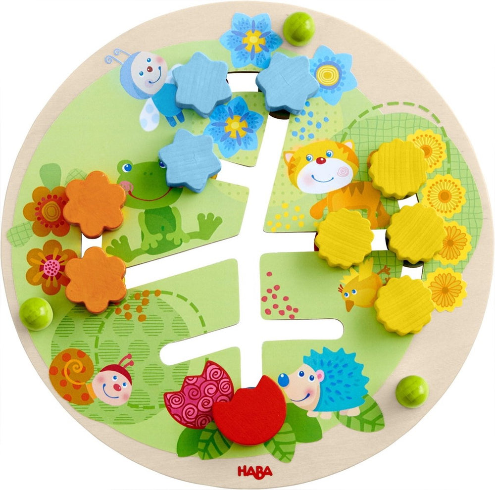 Haba motoriekbord - bloemen - 1+