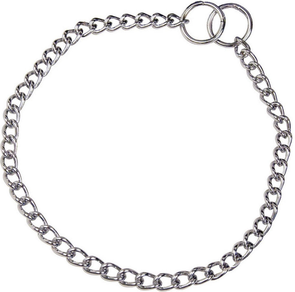 Hs sprenger dog collar silver 2,5 mm links twisted (50 cm)