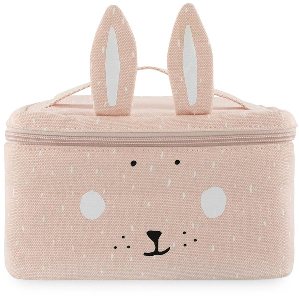 Trixie lunchtas - mrs. rabbit - koeltas voor kinderen - met naamlabel - thermische tas voor lunch - roze - konijn