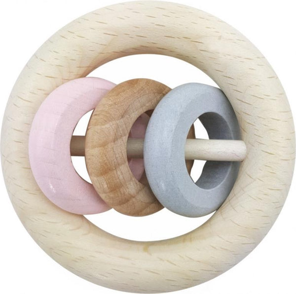 Hess rammelaar met 3 ringen (naturel roze)