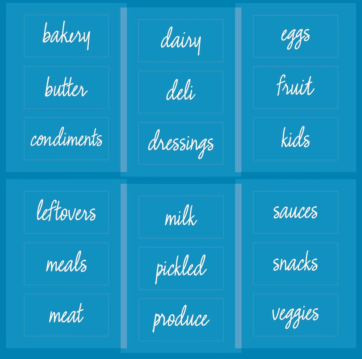 The home edit transparante koelkast labels 18 stuks - 03967ceu - zelfklevend