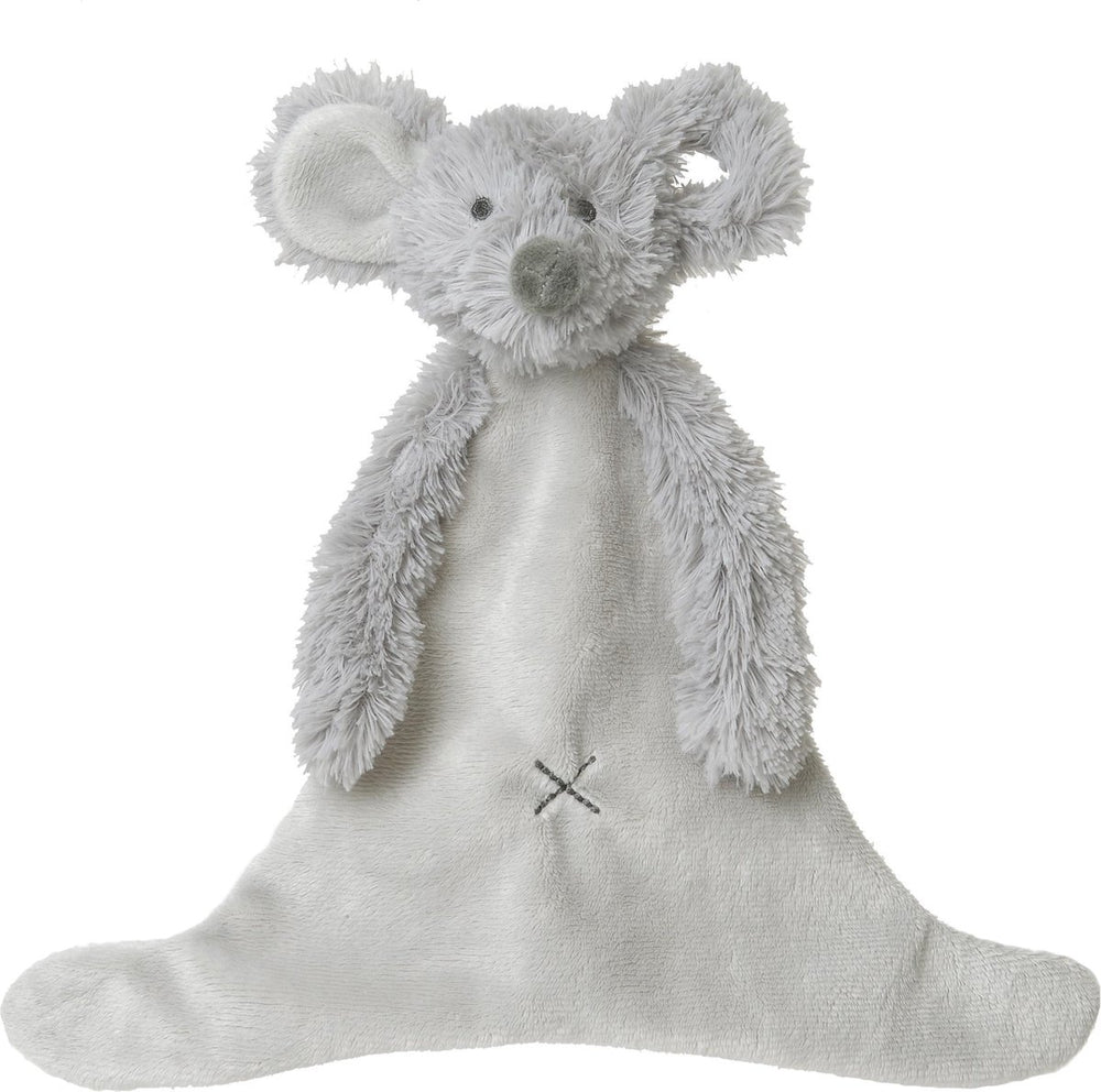 Happy horse muis mindy knuffeldoekje - grijs - baby cadeau