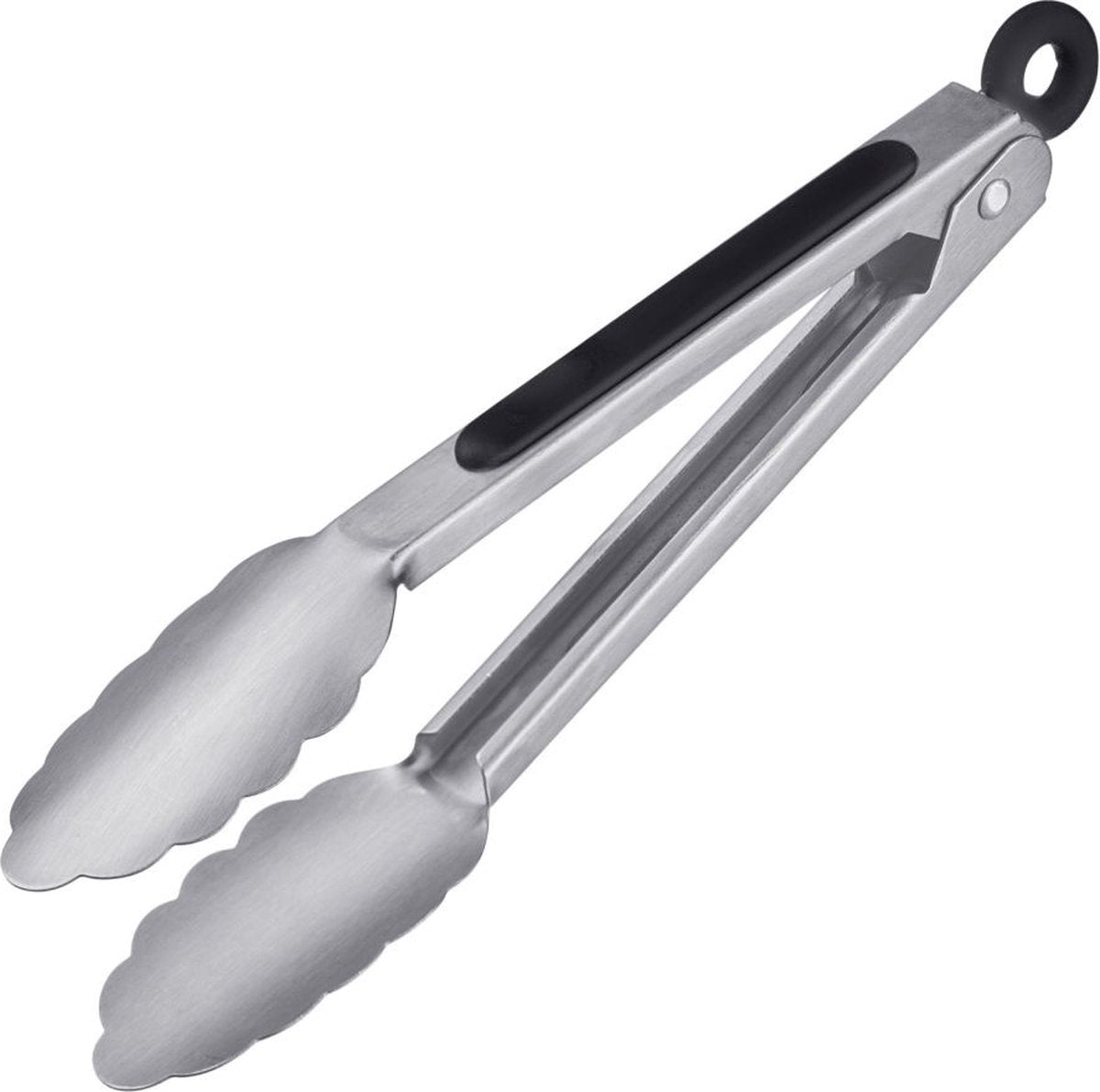 Westmark grilltang + serveertang, met roestvrijstalen uiteindes en rubberen handvatten, lengte: 20 cm, roestvrij staal kunststof, classic spezial mini, zilver zwart, 16232270