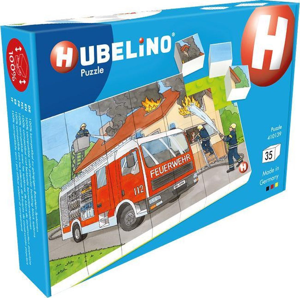 Hubelino blokpuzzel brandweerman, 35st.