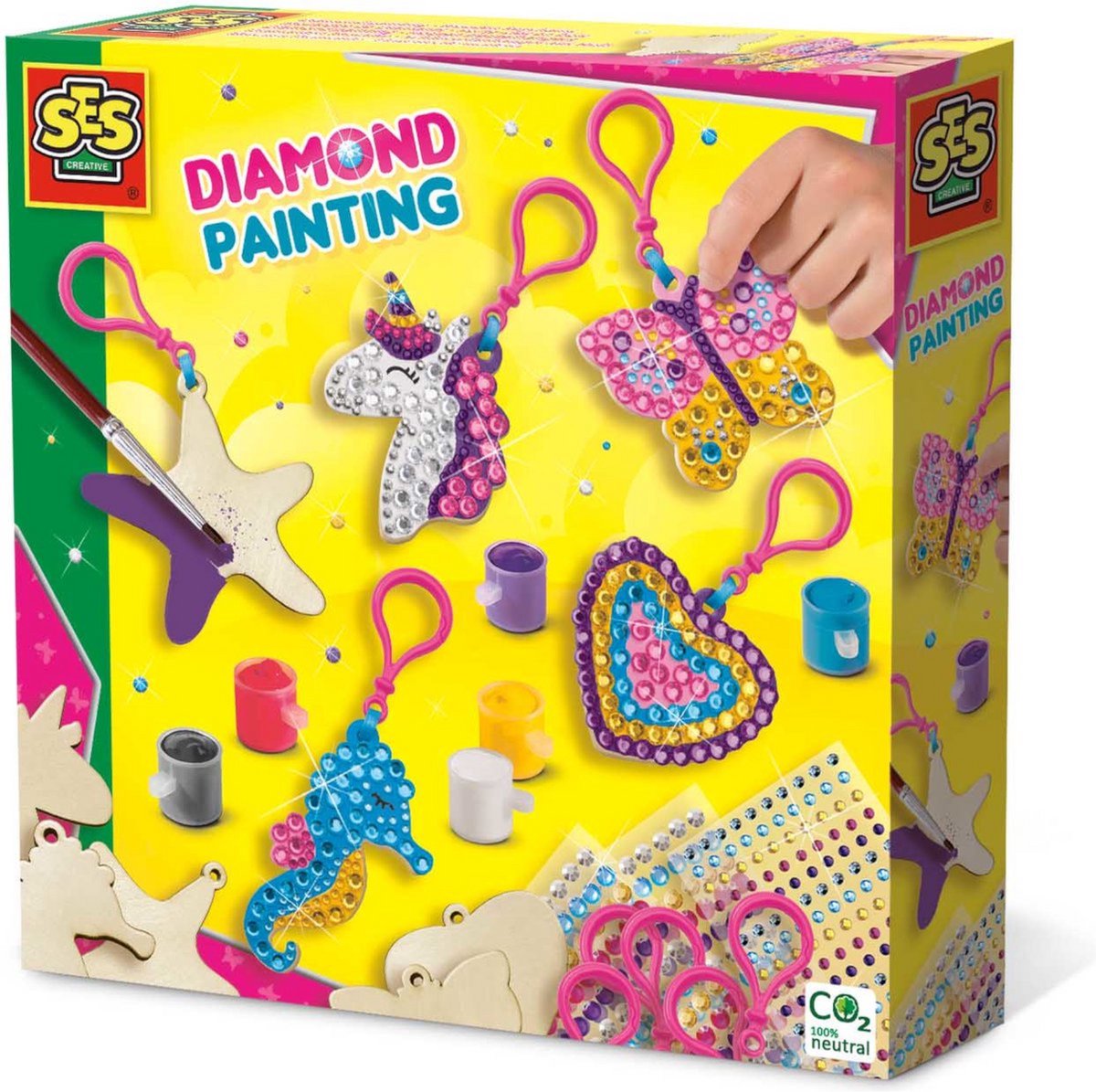 SES Diamond Painting - Houten sleutelhangers