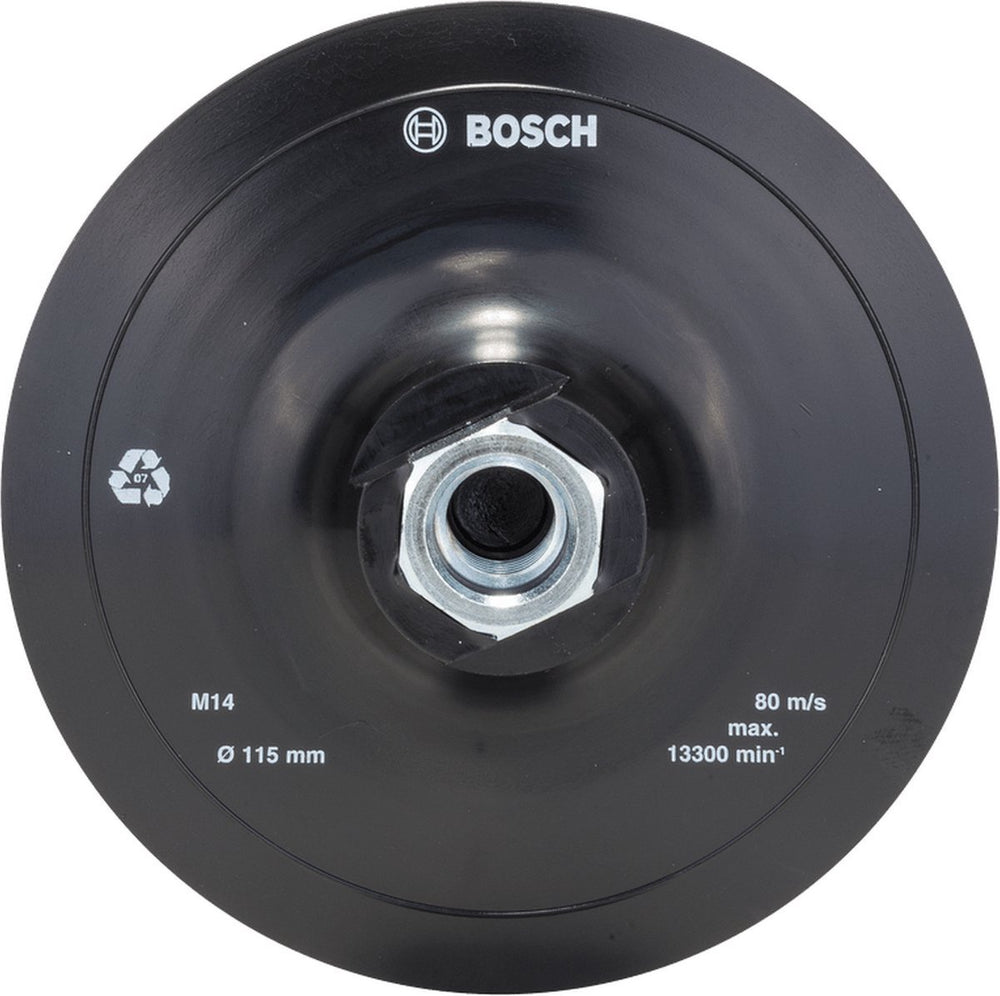 Bosch rubberen schuurblad voor haakse slijpers - haaklus bevestigingssysteem - 115 mm