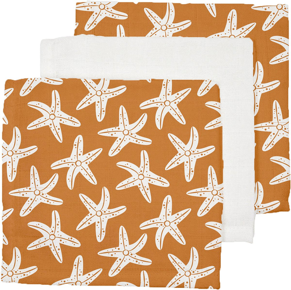 Zeester | oranje hydrofiele doeken 25 x 25 cm - 3 stuks
