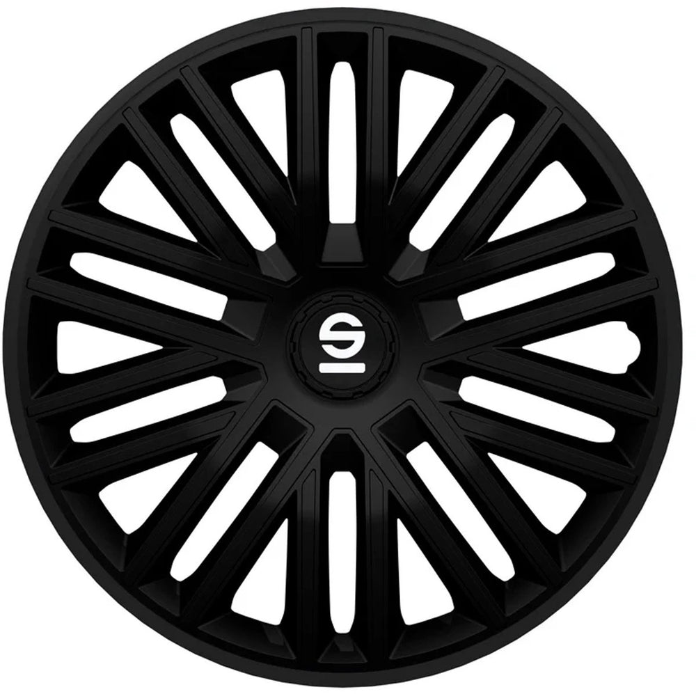 wieldoppen Bergamo 16 inch ABS zwart 4 stuks