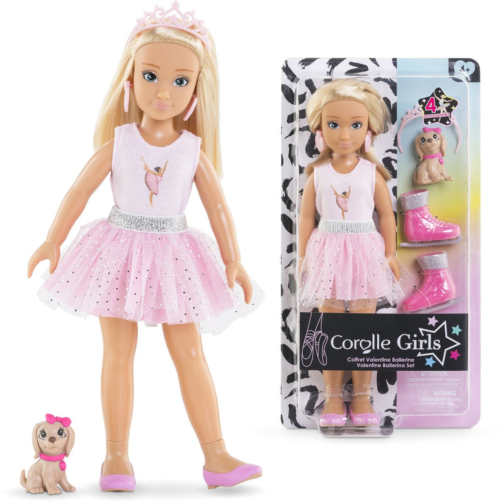 Corolle meisjes - Valentijnsballerina modepop set