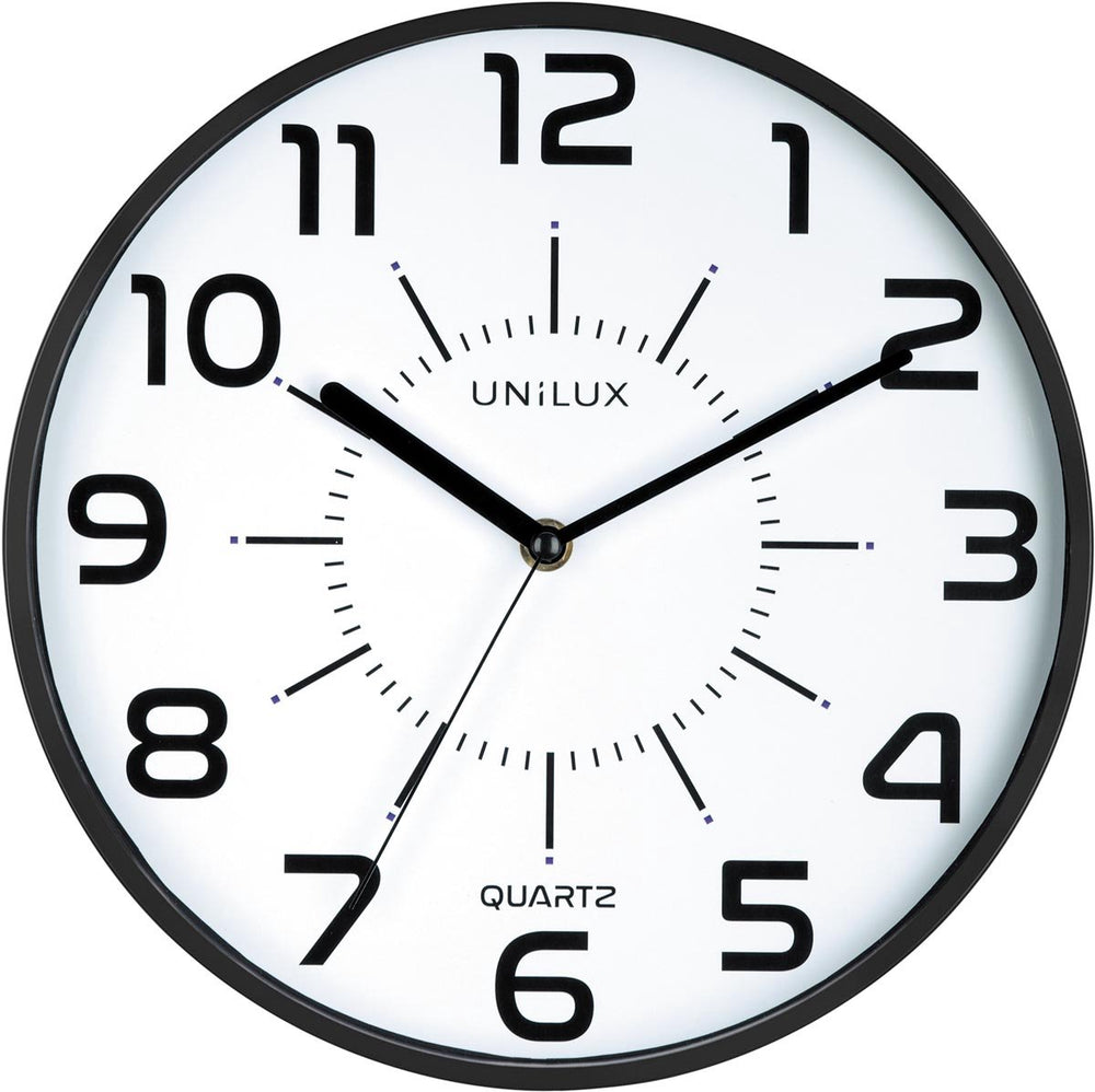 Unilux pop klok - zwart - ø 28 - rond - stil