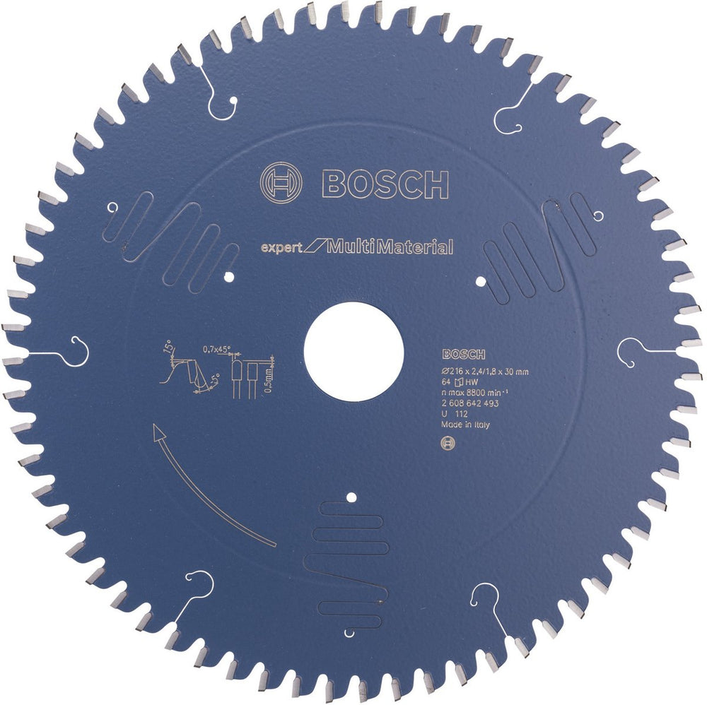 Bosch - cirkelzaagblad expert for multi material 216 x 30 x 2,4 mm, 64
