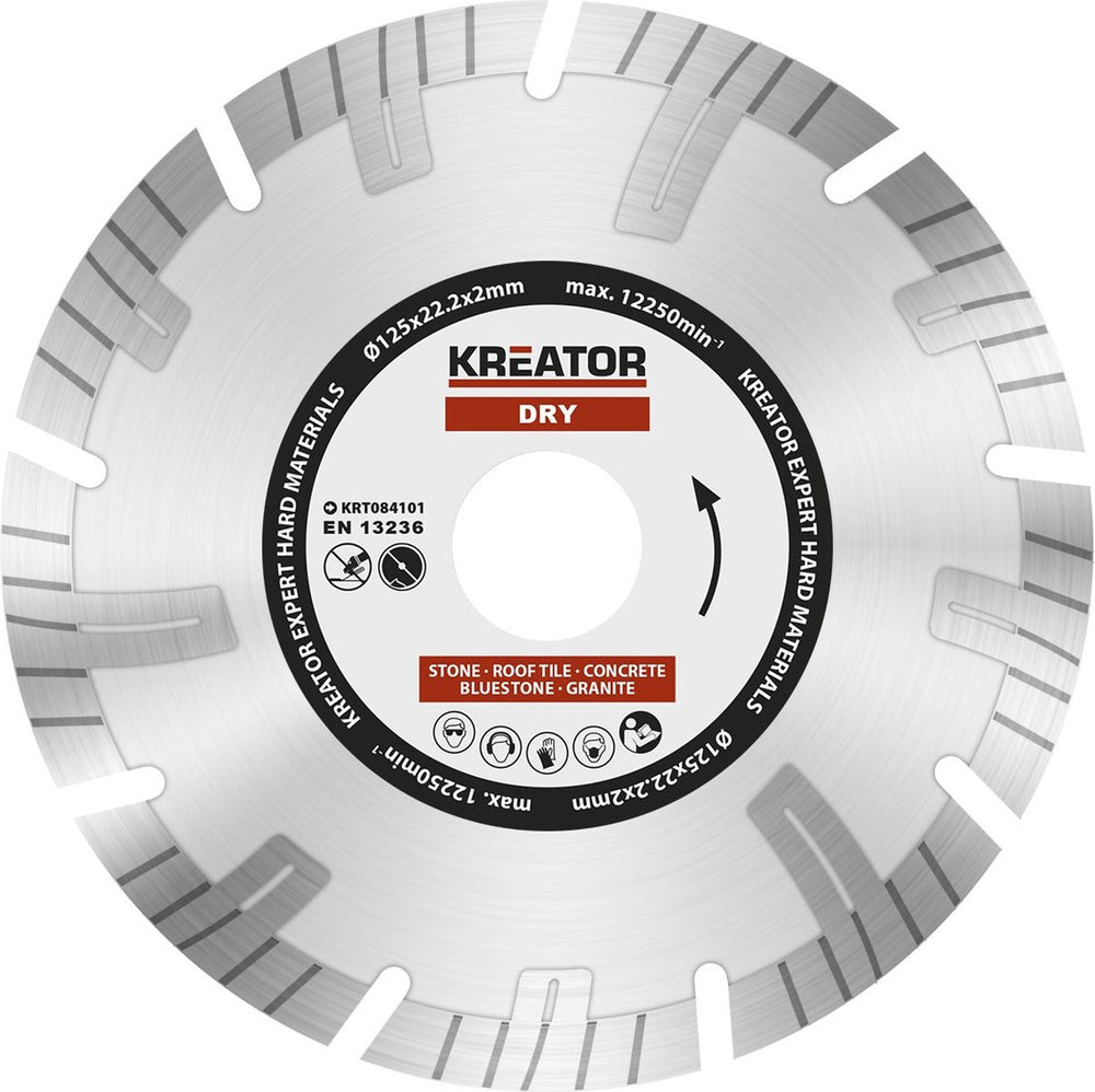 Kreator krt084101 diamantschijven set – 125mm – universeel