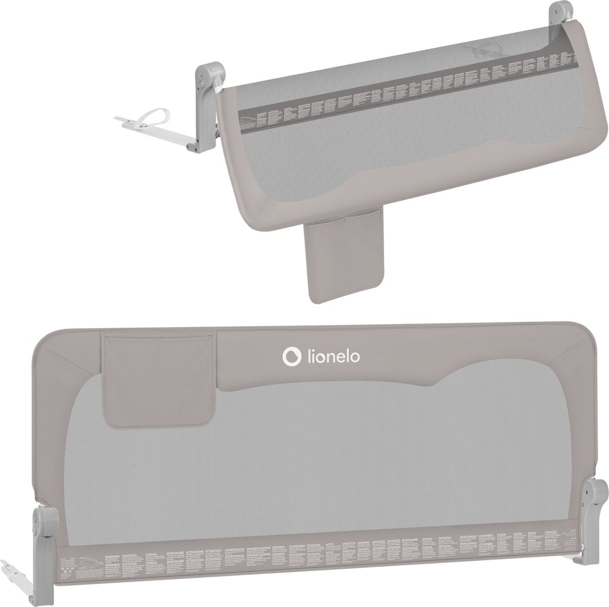 Lionelo hanna bedhekje voor kinderen – 150x66 cm – inklapbaar 180° – bedrek 18 maanden tot 5 jaar – 2 securebelt veiligheidsriemen – standsafe vergrendeling – ademend gaas – zonder gereedschap – voor bed 100-180 cm
