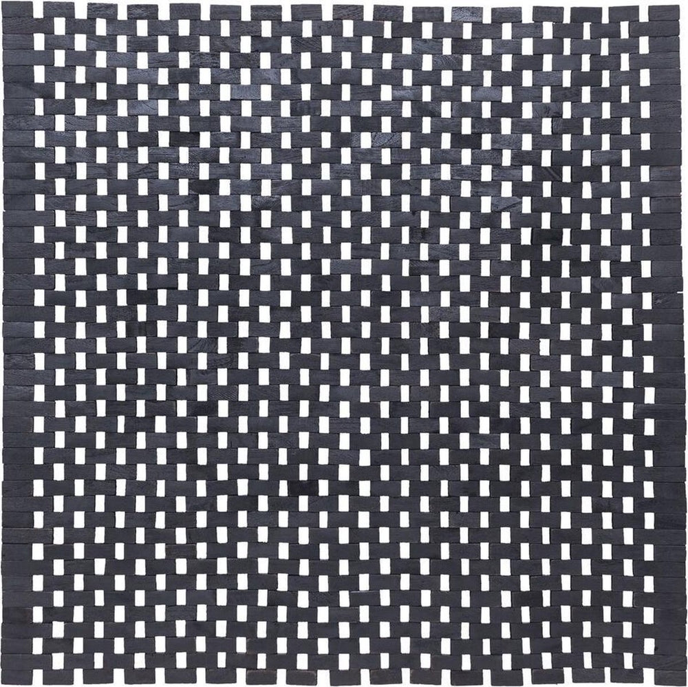 Sealskin woodblock - badmat 60x60 cm - 100% gerecycled hout - teak zwart