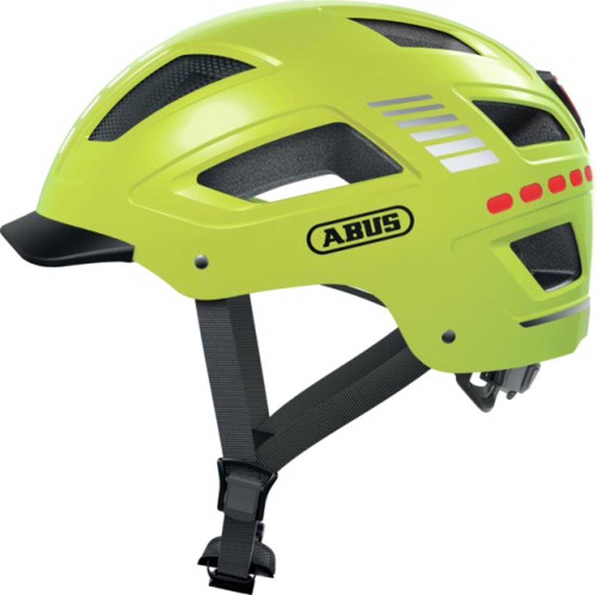 Abus stuurstand Hyban 2.0 LED signaal Geel L 56-61cm