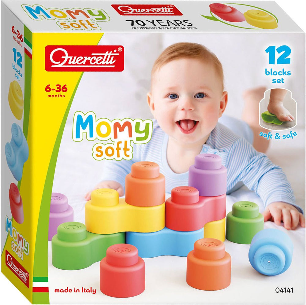 Quercetti momy zachte bouwblokken, 12dlg.
