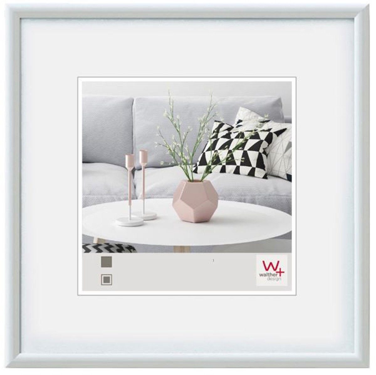 Walther galeria - kunststof lijst - fotoformaat 30x30 cm - wit