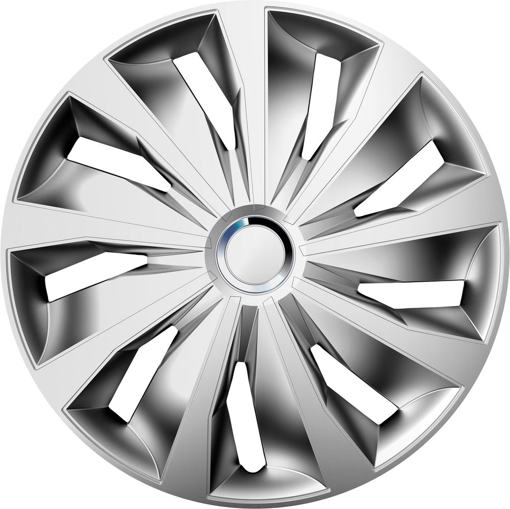 Carpoint wieldoppenset grip pro 15 inch zilver 4 stuks