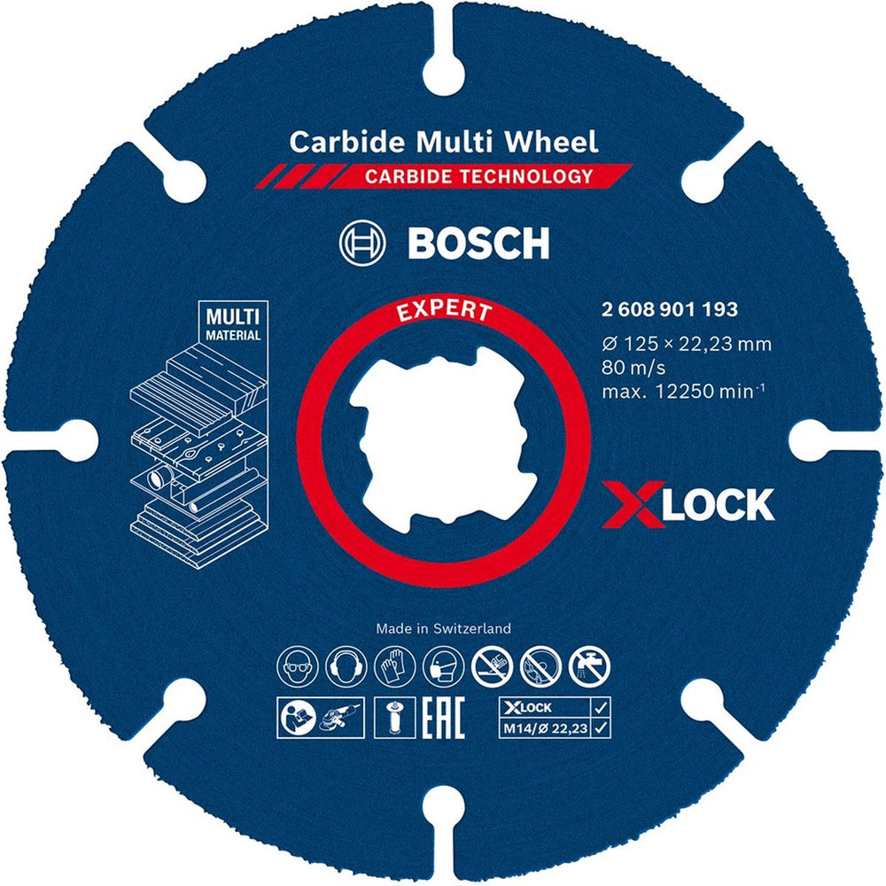 Bosch professional x-lock doorslijpschijf expert carbide multi wheel 125x22,23mm ve=1 - 2608901193