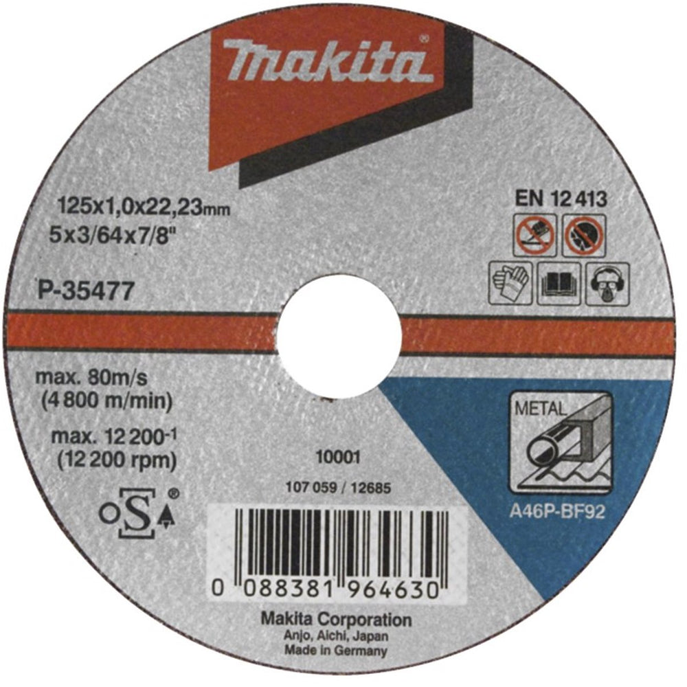Makita a-85313 doorslijpschijf 125x22,23x2,5mm staal