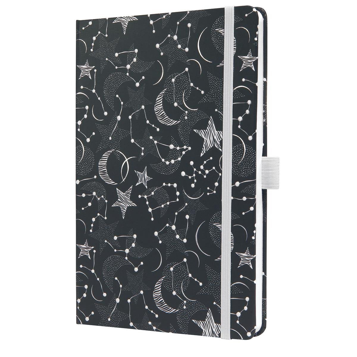 Sigel notitieboek - jolie - a5 - hardcover - 174 pagina's - lijn - 80 grams papier - cosmic fantasy black - si-jn349