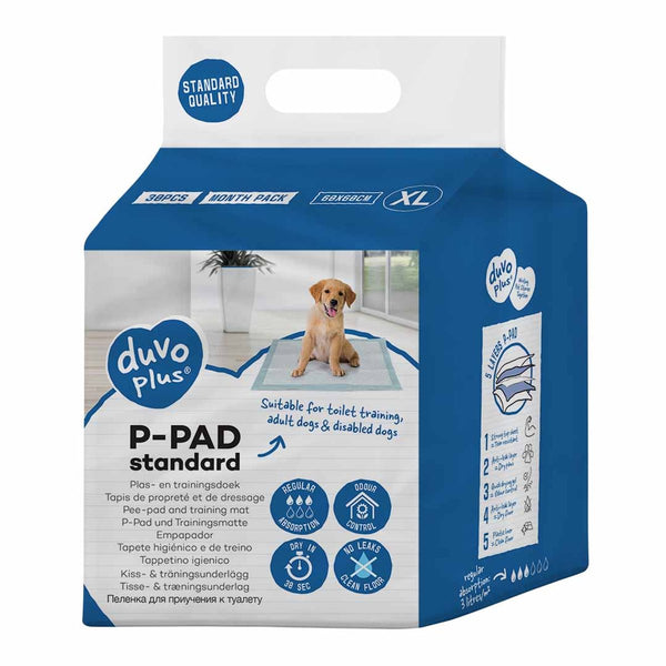 Duvo plus - p-pad - standard - trainings- plasmat - xl - 60x60cm - 30 stuks