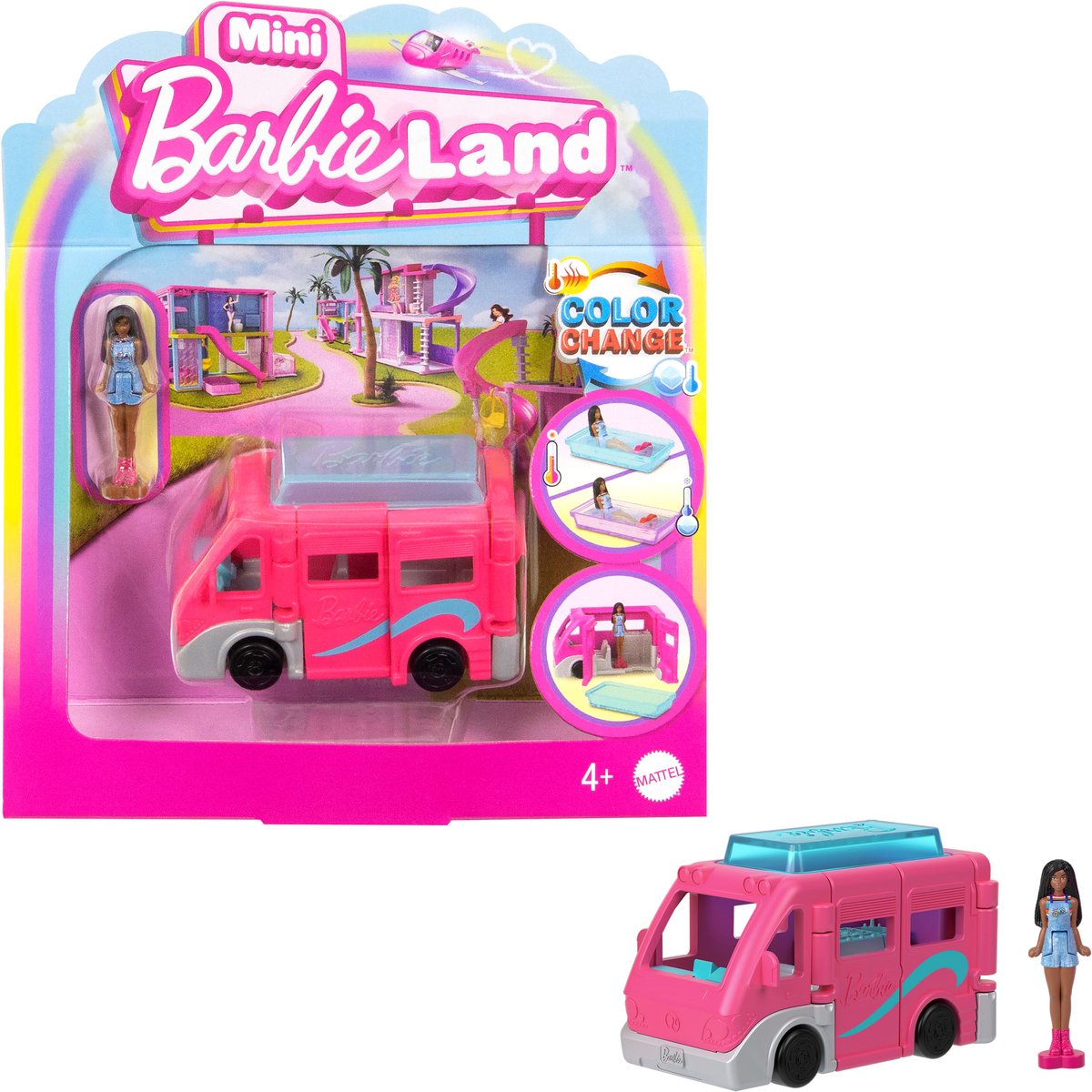 Barbie mini land - camper met pop