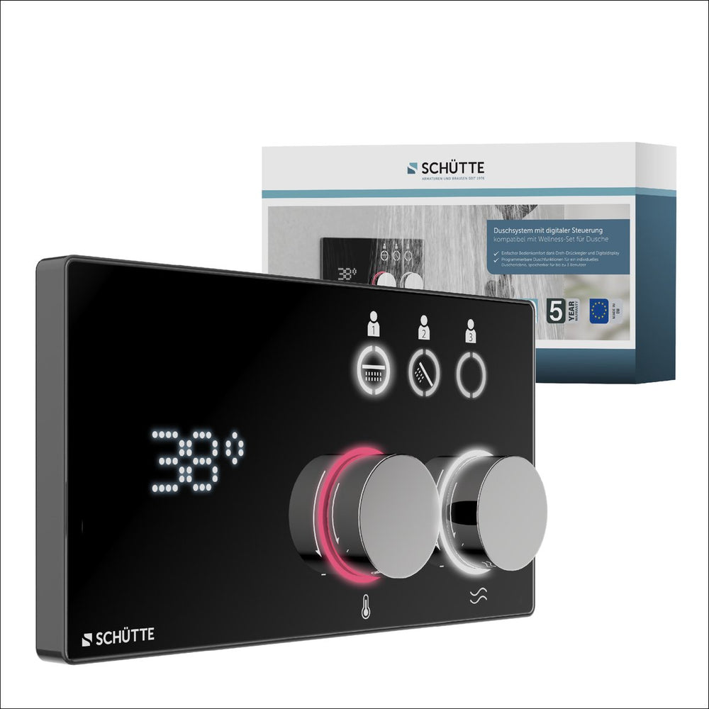 Schütte aquadot digitaal douchesysteem - met smart control - chroom mat zwart